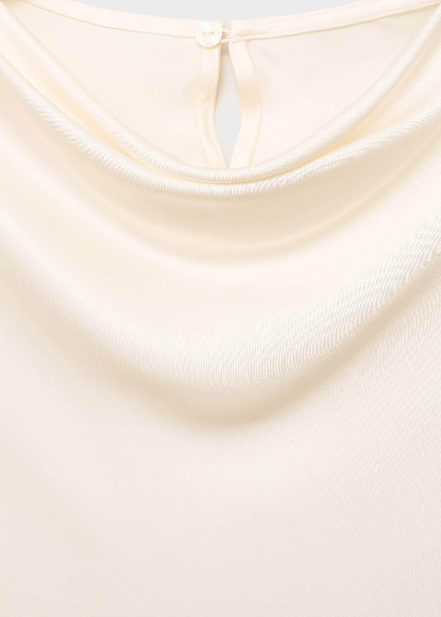 Satin blouse with draped neck | MANGO (UK)