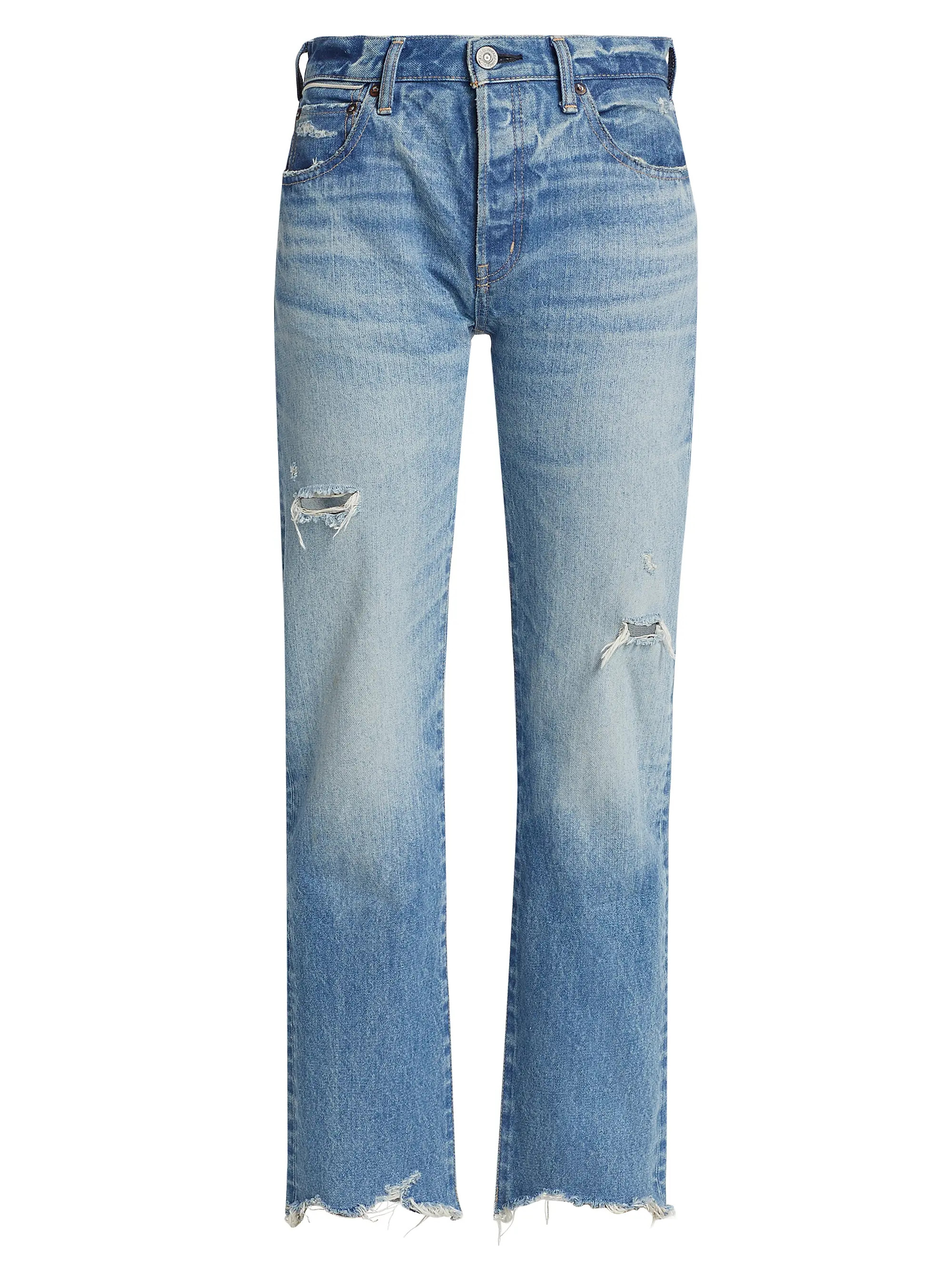 Colemont Distressed Straight-Leg Jeans | Saks Fifth Avenue