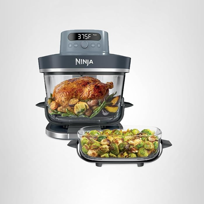 Ninja Crispi Pro 6-in-1 Glass Air Fryer | 6qt & 2.5qt Glass Containers with Storage Lids | Non-To... | Amazon (US)