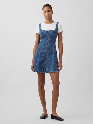 Denim Zip-Front Mini Dress | Gap (US)