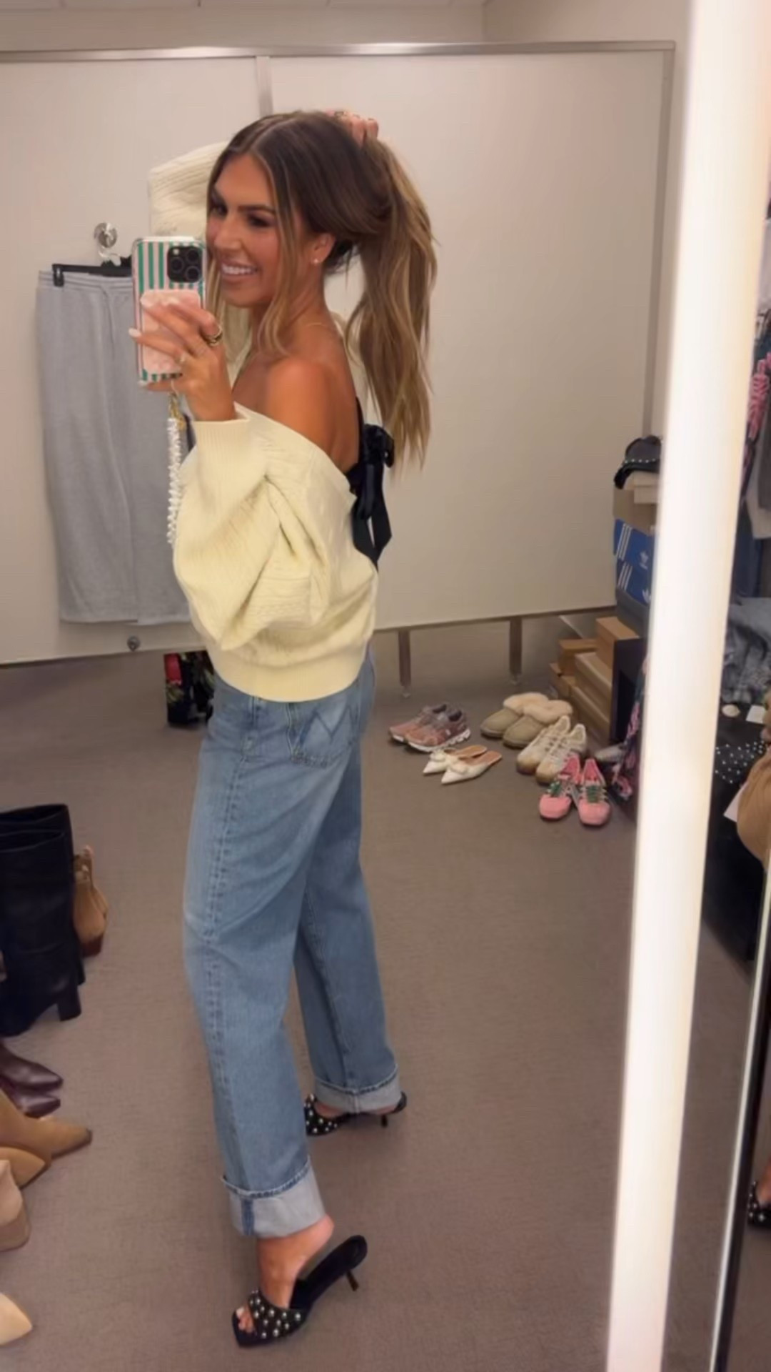 The bow detail 🎀 size small sweater and size 27 jeans #nsale #nordstromsale 

#LTKStyleTip #LTKSaleAlert #LTKSeasonal