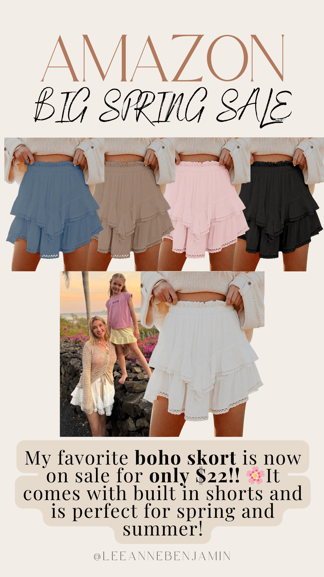 Shop my favorite boho skort, now only $22 on Amazon!  

 #LTKSaleAlert #LTKMidsize #LTKFindsUnder50