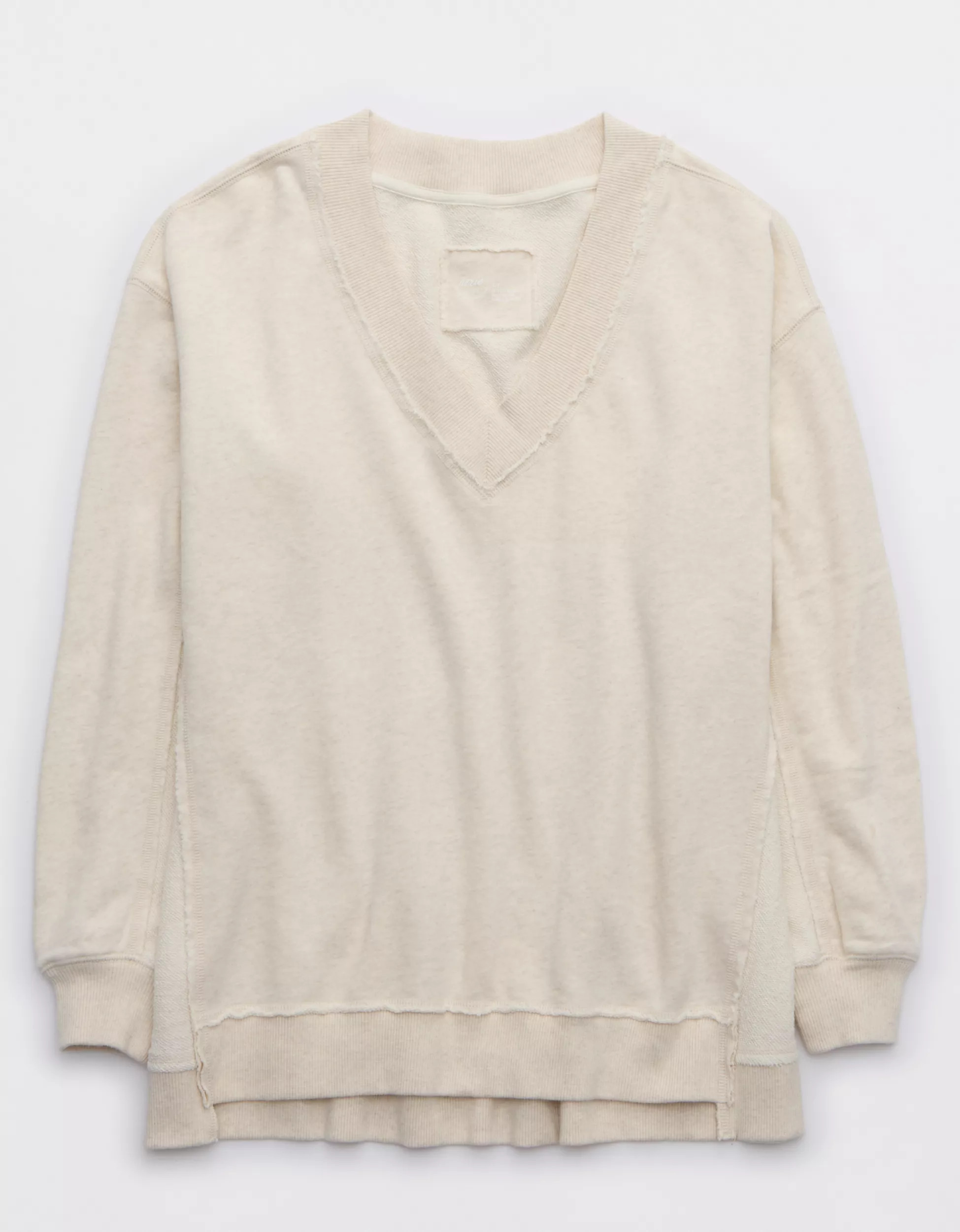 Aerie Vacay Every Day V Neck Sweatshirt | American Eagle Outfitters (US & CA)