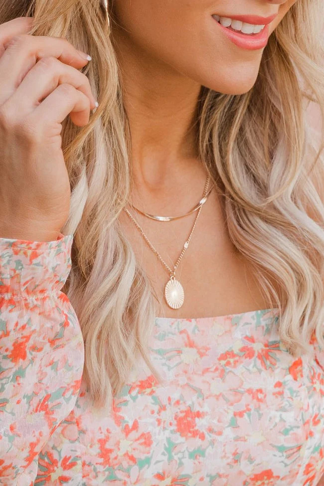 Who We Are Gold Layered Necklace | The Pink Lily Boutique