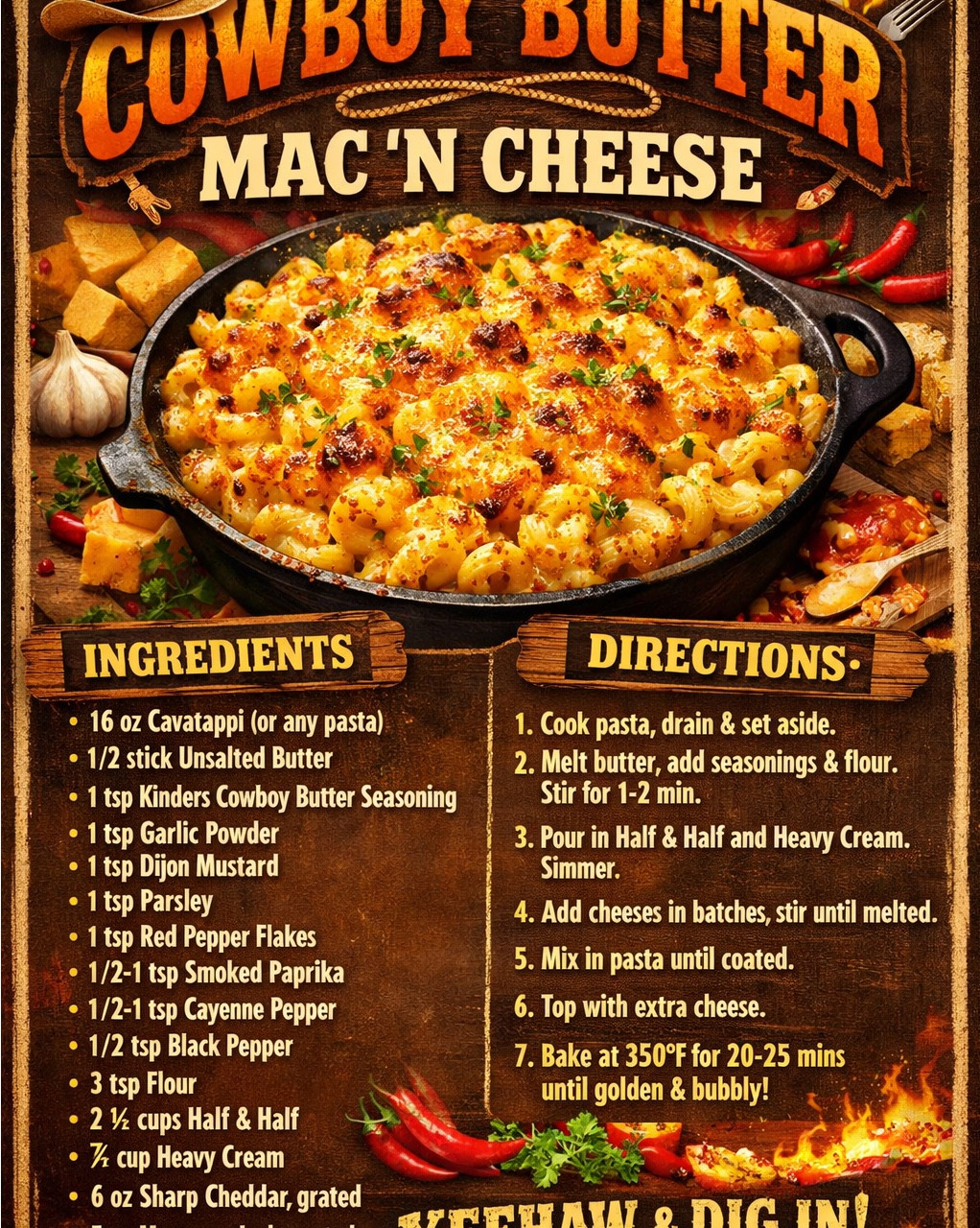 Recipe Roulette is BACK, baby 🤠🎉

And this round… we tried Cowboy Butter Mac ‘N Cheese 🧀🔥

Okay but let me be real with you… midway through I was STRESSED 😅 I thought I totally overcooked the butter seasoning mix and ruined the whole thing. I was like welp… there goes dinner.

BUTTTT 👏🏼 it came together, the cheese sauce smoothed out, and once it baked up golden and bubbly?! SO. GOOD.

Even better? The family ratings came in strongggg 💪🏼
⭐️ 8.5 – 10/10 across the board

Safe to say this one is staying in rotation 🤭



#RecipeRoulette #MomLifeCooking #FamilyDinnerIdeas #MacAndCheeseLovers #ComfortFoodRecipes #EasyDinnerAtHome

#LTKmomlife #LTKfoodie #LTKvlog