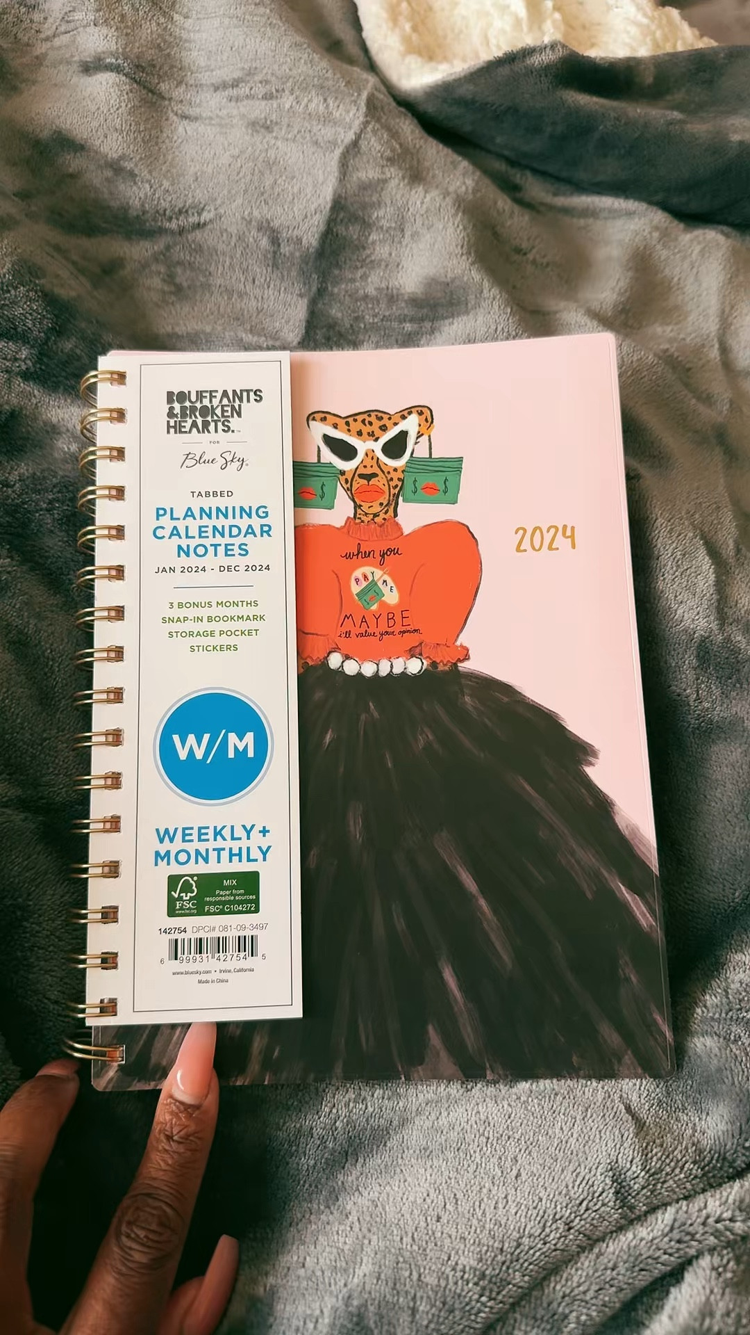 If you’re in need of a 2024 planner checkout this Blue Sky Bouffants and Broken Hearts 2024 Planner with Notes Pages 5.875"×8.625"
Weekly/Monthly Met Gala Cheetah design. 
Would make for a great gift. #planner 

#LTKGiftGuide