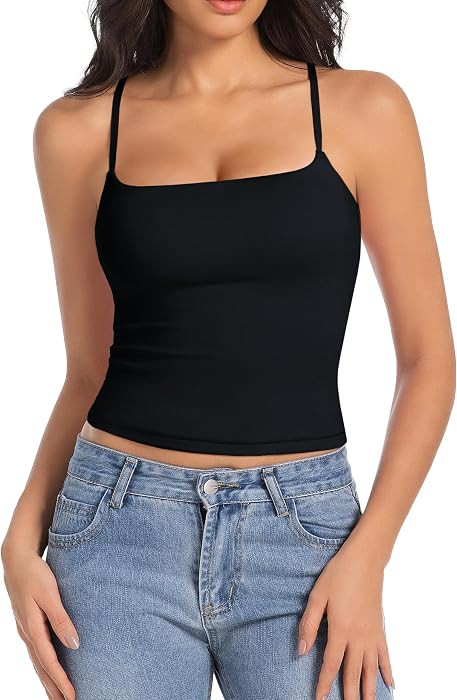 Abonlen Women's Sleeveless Adjustable Spaghetti Strap Tank Top | Amazon (US)