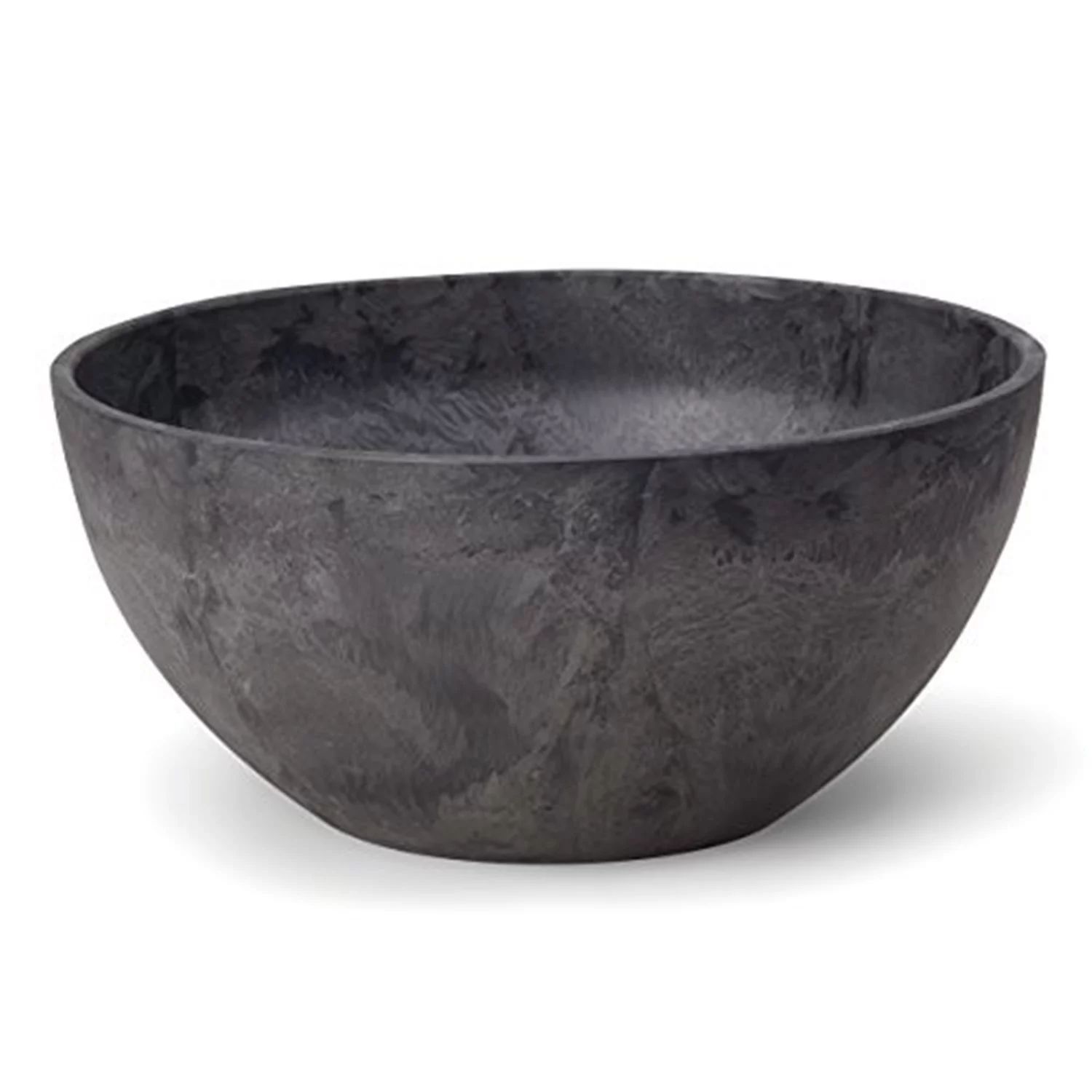 Novelty Indoor/Outdoor Artstone Napa Bowl Planter with Water-Minder, Black 10" | Walmart (US)