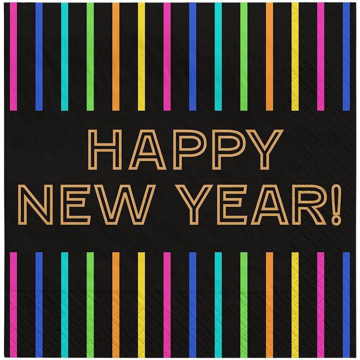 20ct 'Happy New Year' Lunch Paper Napkins - Spritz™ | Target