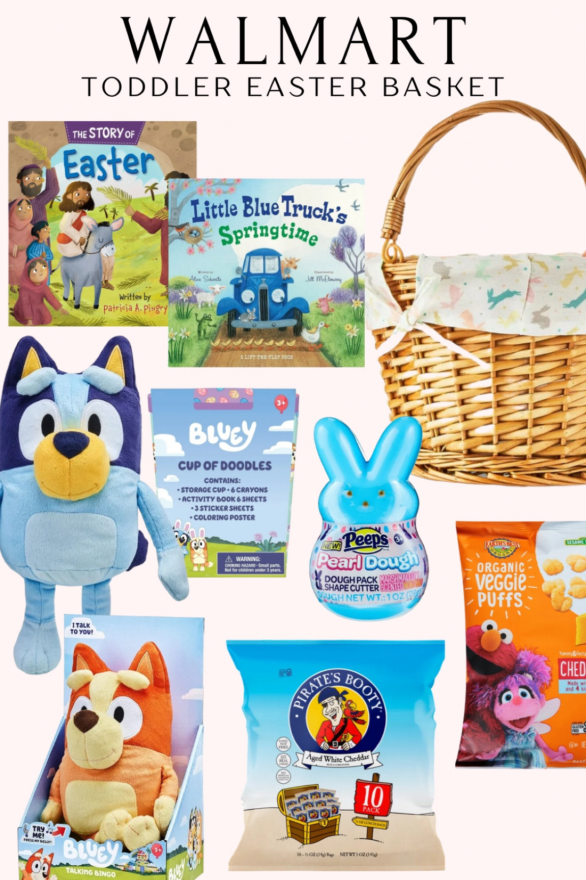 Walmart toddler Easter basket 

Christian / bluey

#LTKfindsunder50 #LTKkids #LTKsalealert