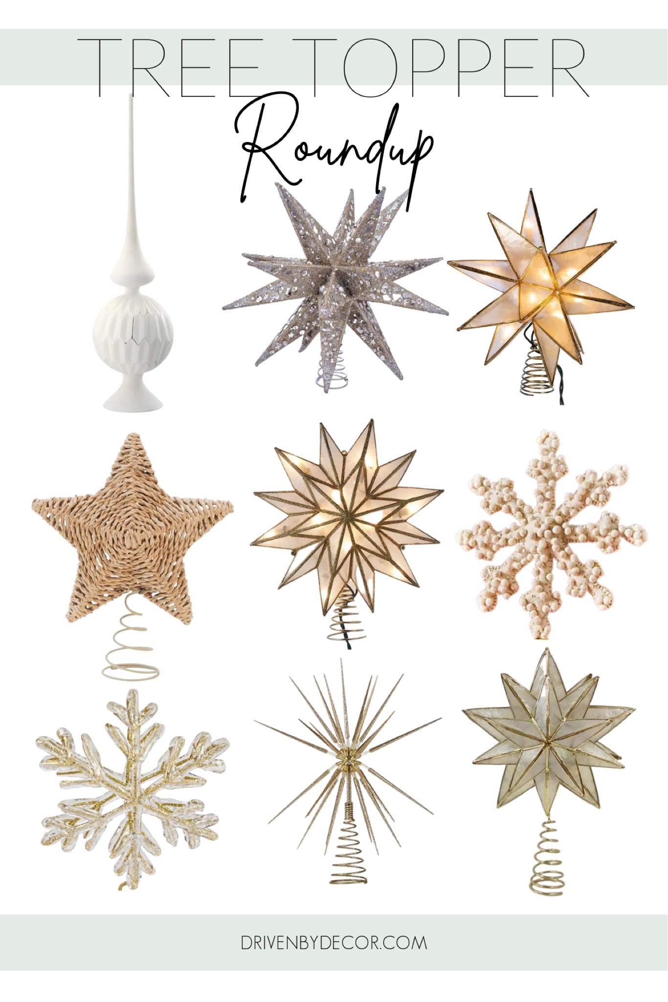Christmas tree topper roundup! So many different options!! 

tree topper, star tree topper, capiz tree topper, Christmas tree topper, amazon, walmart tree topper, wayfair tree topper, snowflake tree topper, Christmas tree decor, Christmas tree decorations, Christmas tree inspiration, gold Christmas tree decor, white tree topper 

#LTKhome #LTKSeasonal #LTKHoliday