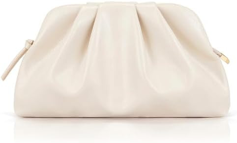 Milisente Clutch Purses for Women Shiny PU Leather Pleated Evening Clutch Bag With Shoulder Strap... | Amazon (CA)