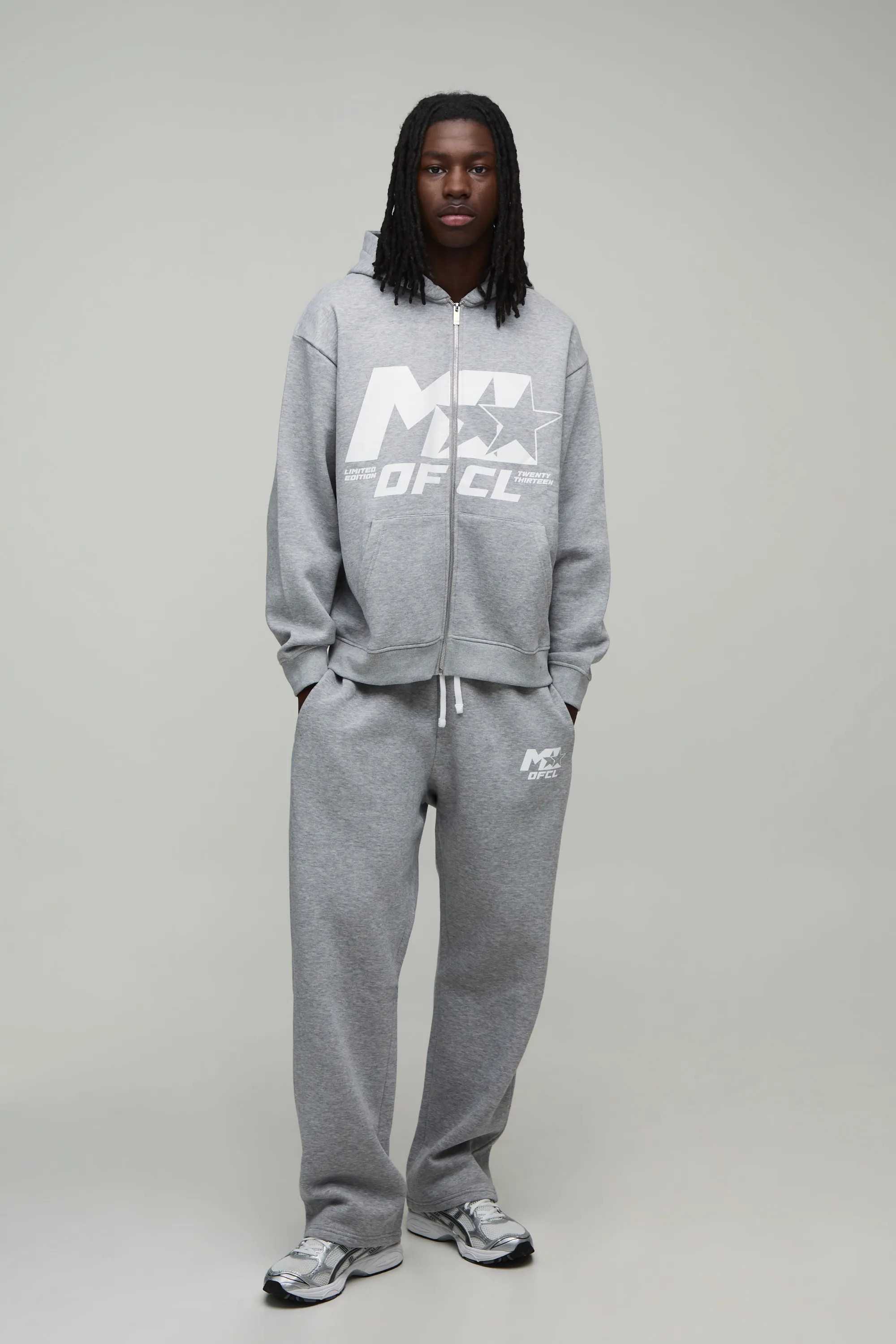 Oversized M Star Zip Thru Hoodie & Straight Leg Tracksuit | boohooMAN (US & Canada)
