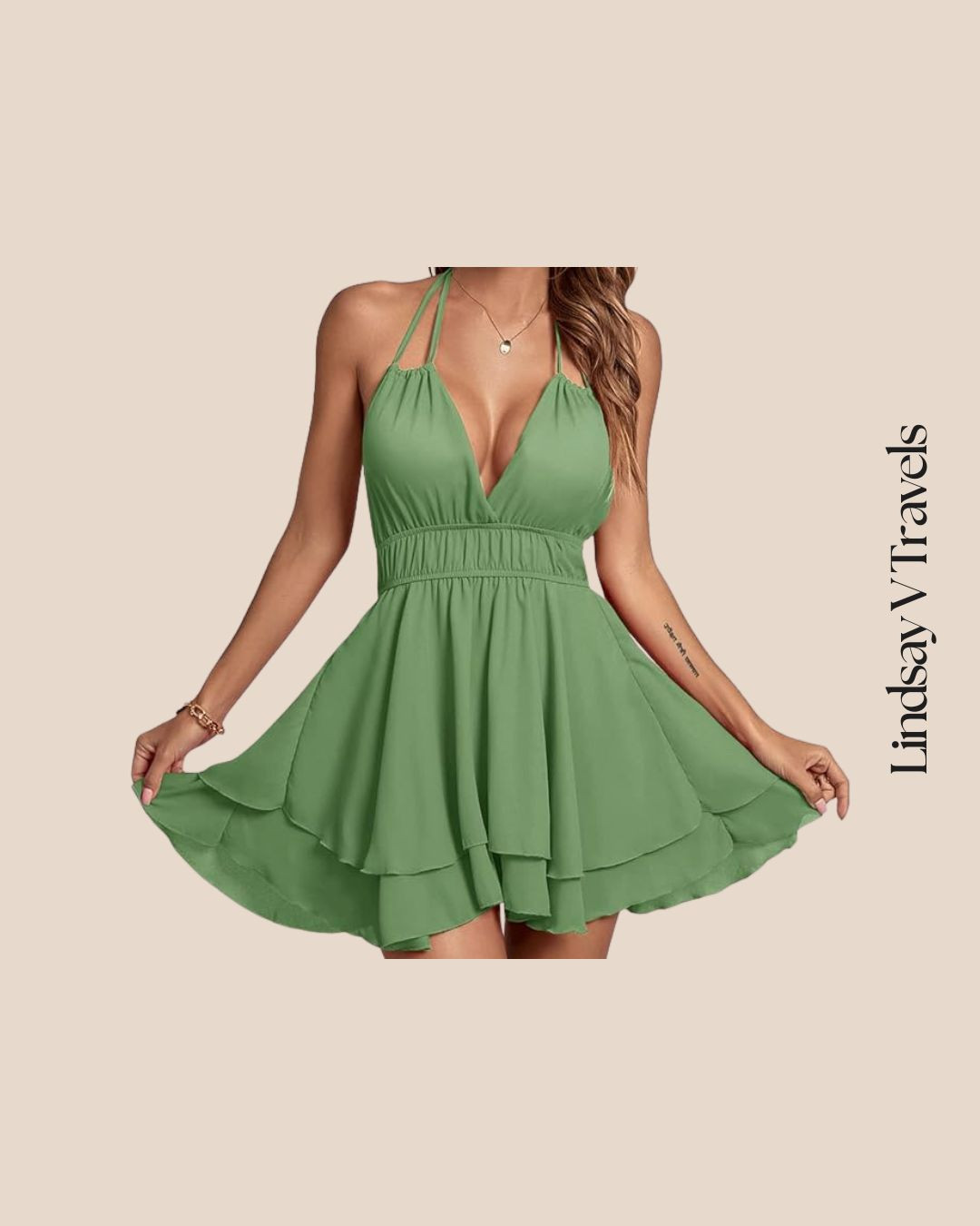 Backless beauty! The deep V and ruffles make this skater dress a showstopper. 

#LTKStyleTip #LTKFindsUnder100 #LTKSeasonal