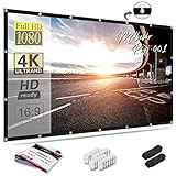 Mdbebbron 120 inch Projector Screen 16:9 Foldable Anti-Crease Portable Projector Movies Screens f... | Amazon (US)