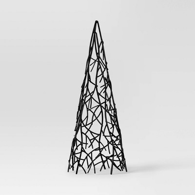 18" Metal Twig Cone Tree Halloween Decorative Sculpture - Hyde & EEK! Boutique™: Black Tabletop Nature Theme | Target