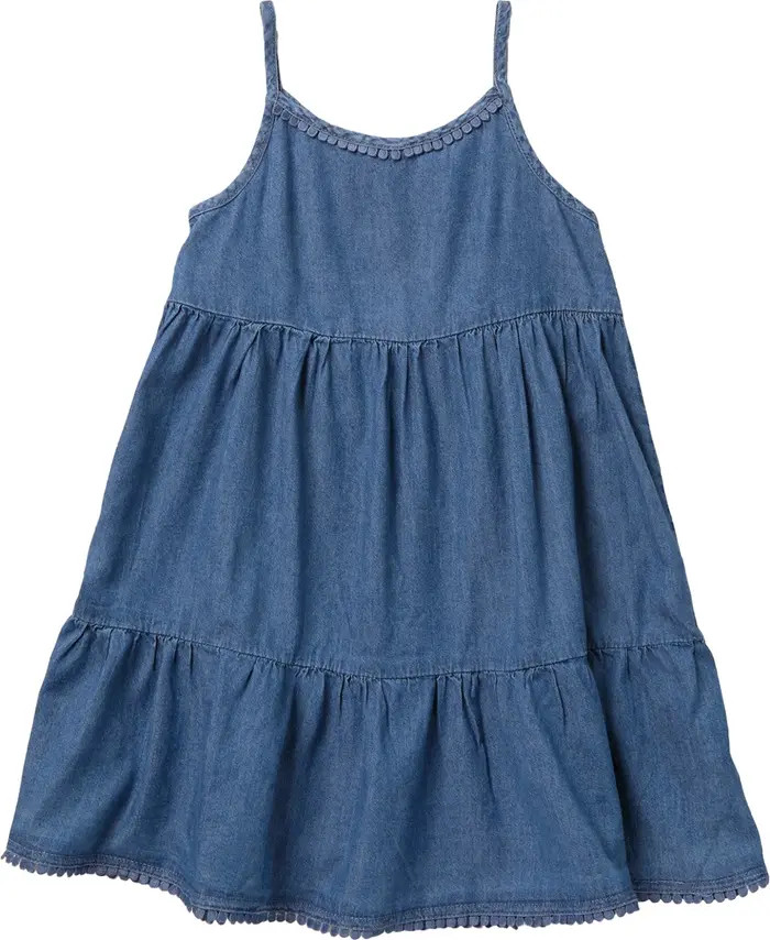 JOE FRESH Indigo Sleeveless Chambray Dress | Nordstromrack | Nordstrom Rack