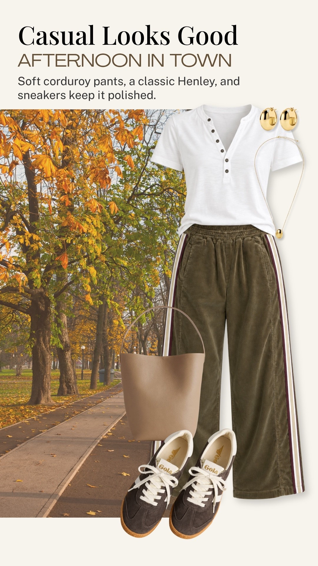 Soft corduroy pants are such a nice way to bring texture into a casual fall outfit. I’d pair these relaxed wide-leg pants with a classic white Henley and comfortable sneakers for an easy afternoon around town.

#LTKootd #LTKOver40 #LTKTravel