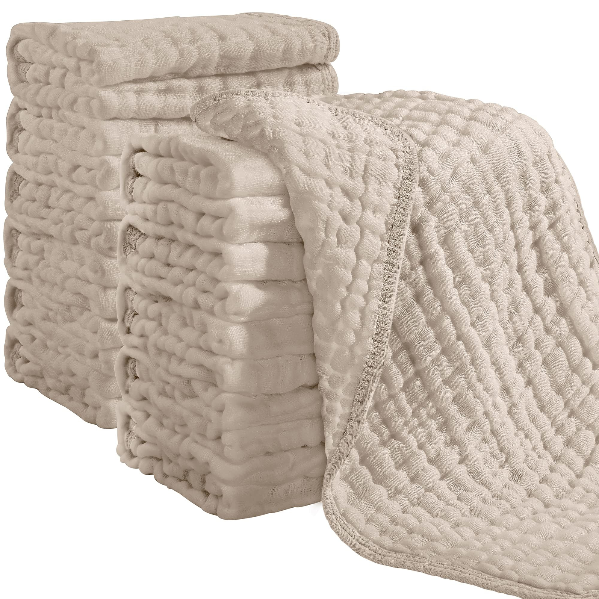 100% COTTON - Made of pure natural muslin cotton, our burp cloths are soft, breathable, skin-frie... | Amazon (US)