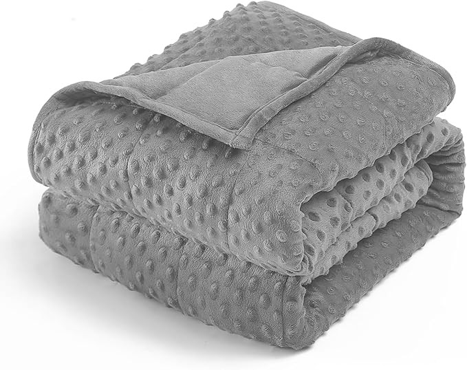 Wemore Minky Dot Weighted Blanket for Adults Twin Size 15 lbs, Soft Cozy Heavy Blanket for Stress... | Amazon (US)