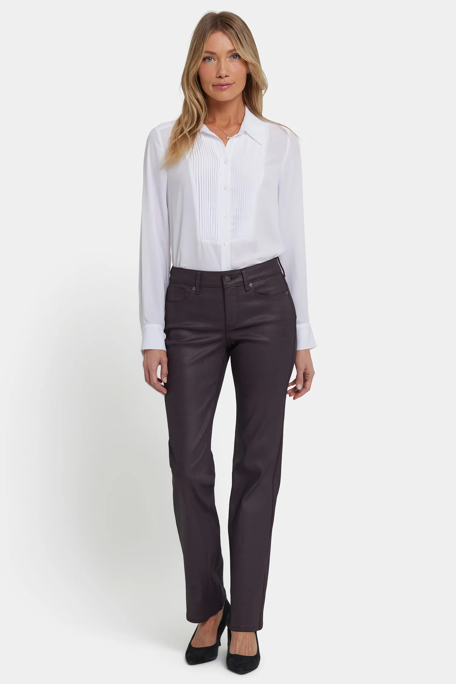Coated Marilyn Straight Jeans | NYDJ
