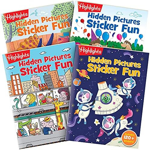 Highlights Hidden Pictures Sticker Fun Vol. 2 4-Book Set | Amazon (US)