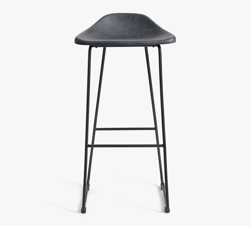 Brenner Leather Bar & Counter Stool | Pottery Barn (US)