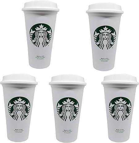 Starbucks Reusable Travel Cup to Go Coffee Cup (Grande 16 Oz) 5 Pack | Amazon (US)