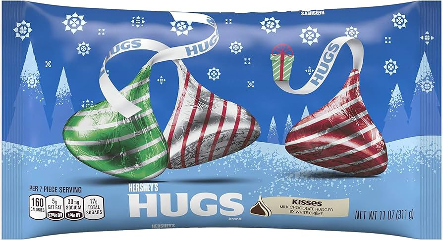 Hershey's Kisses Hugs Bag Christmas, 11 oz | Amazon (US)