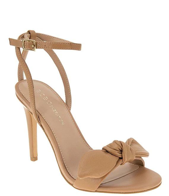 Jamina Leather Bow Ankle Strap Dress Sandals | Dillard's