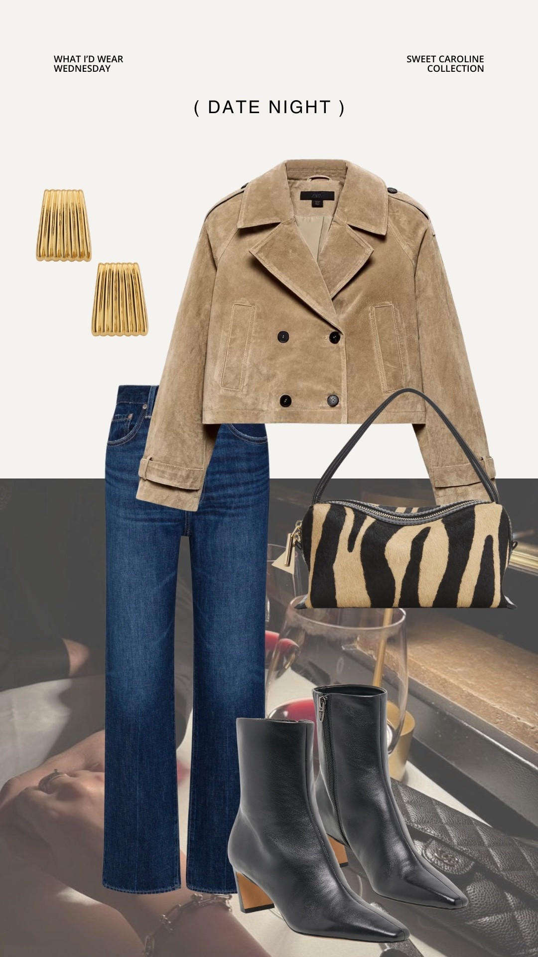 What I’d wear Wednesday // date night 

Fall fashion, fall style, under 100, under 50, fashion, stylist, sale alert, dress, boots, heels, bag, jacket, wedding guest, workwear, style, outfit inspo, earrings, sunglasses, skirt, flats