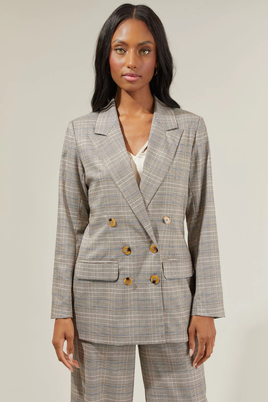 Mulvane Classic Plaid Blazer | Sugarlips