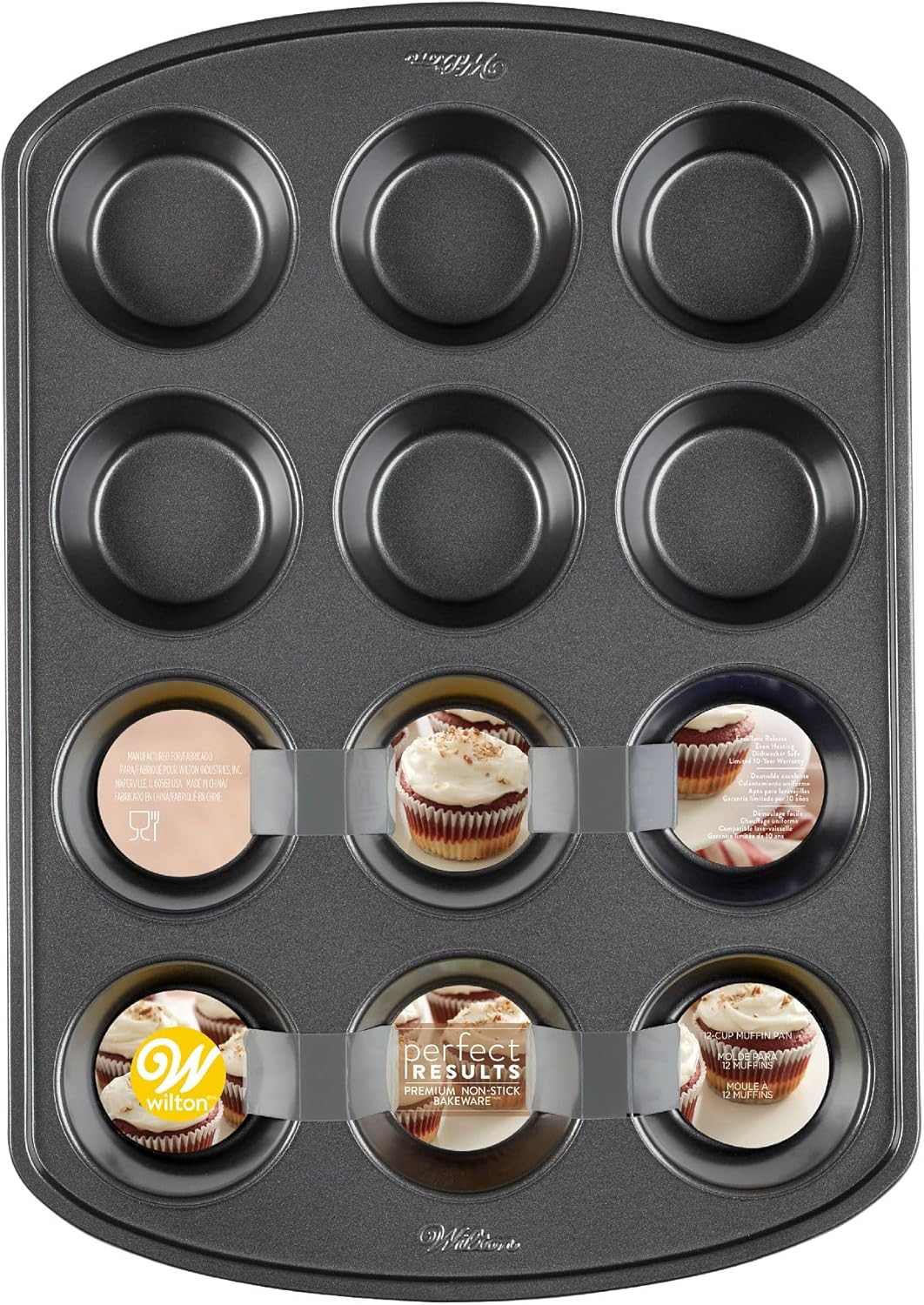 Wilton Perfect Results Premium Non-Stick Cupcake Pan, 12-Cup Muffin Tin, Steel Baking Supplies | Amazon (US)