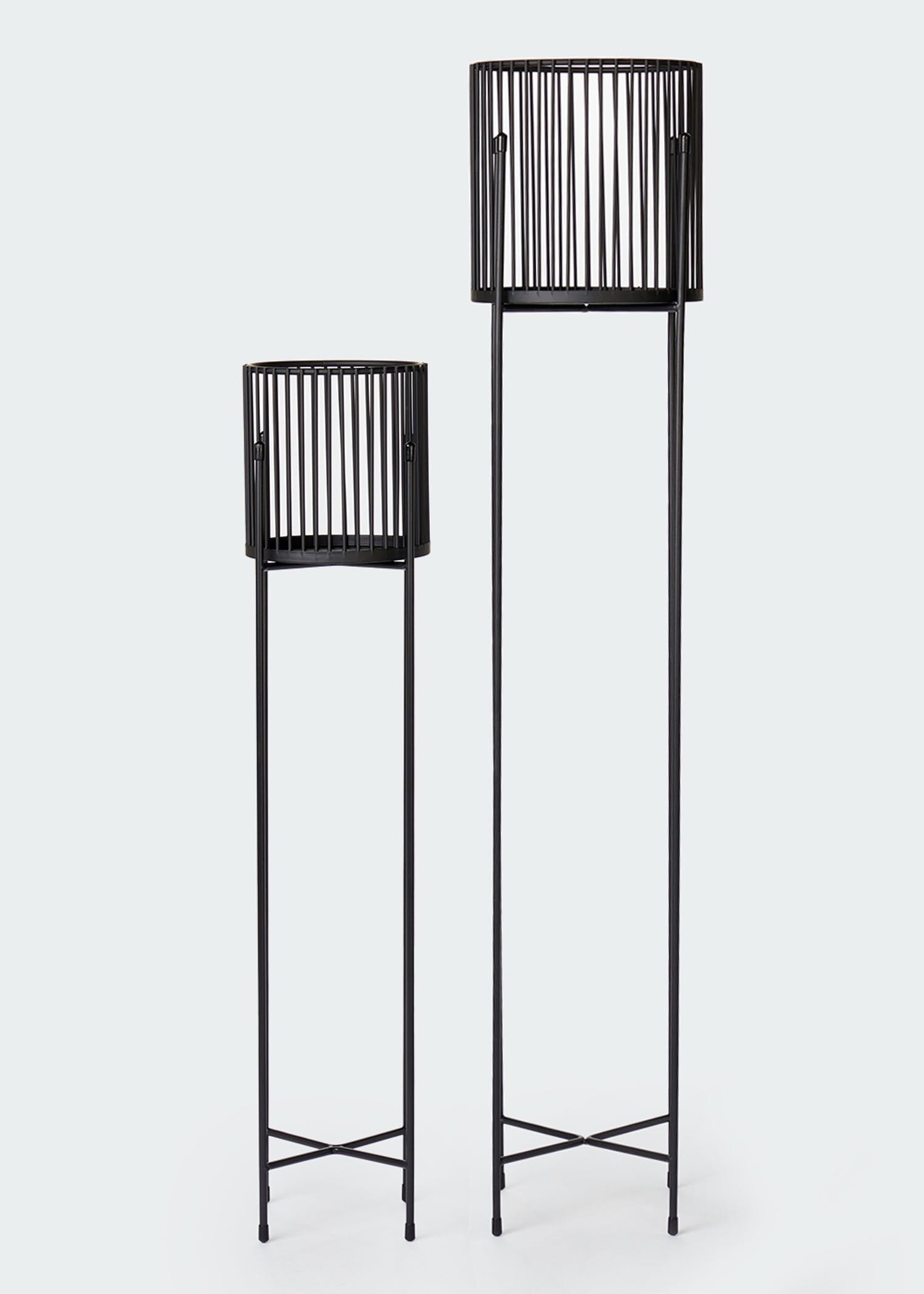 2 Pack Black Cut Out Planters – Black | Matalan (UK)