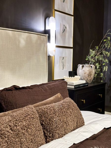 Moody brown bedroom that’s RH inspired but achieved affordably! 

#LTKhome