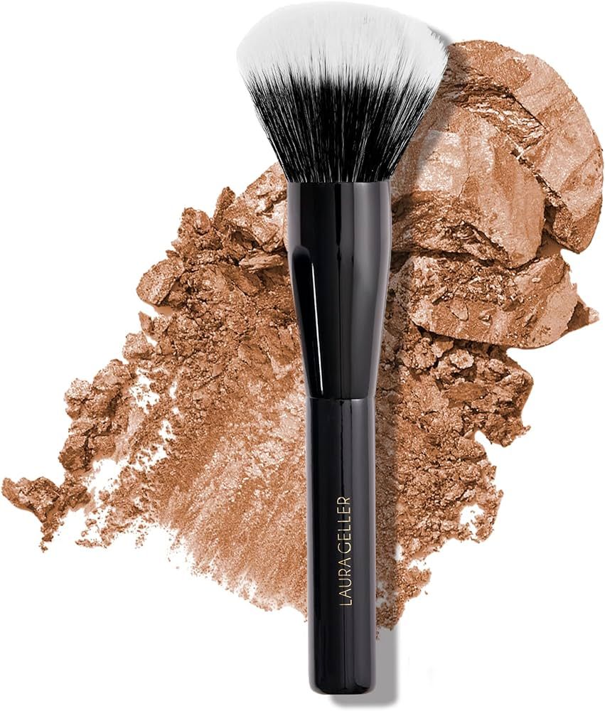 LAURA GELLER NEW YORK Full Face Powder Makeup Brush with Wooden Handle in Midnight Black – Foun... | Amazon (US)