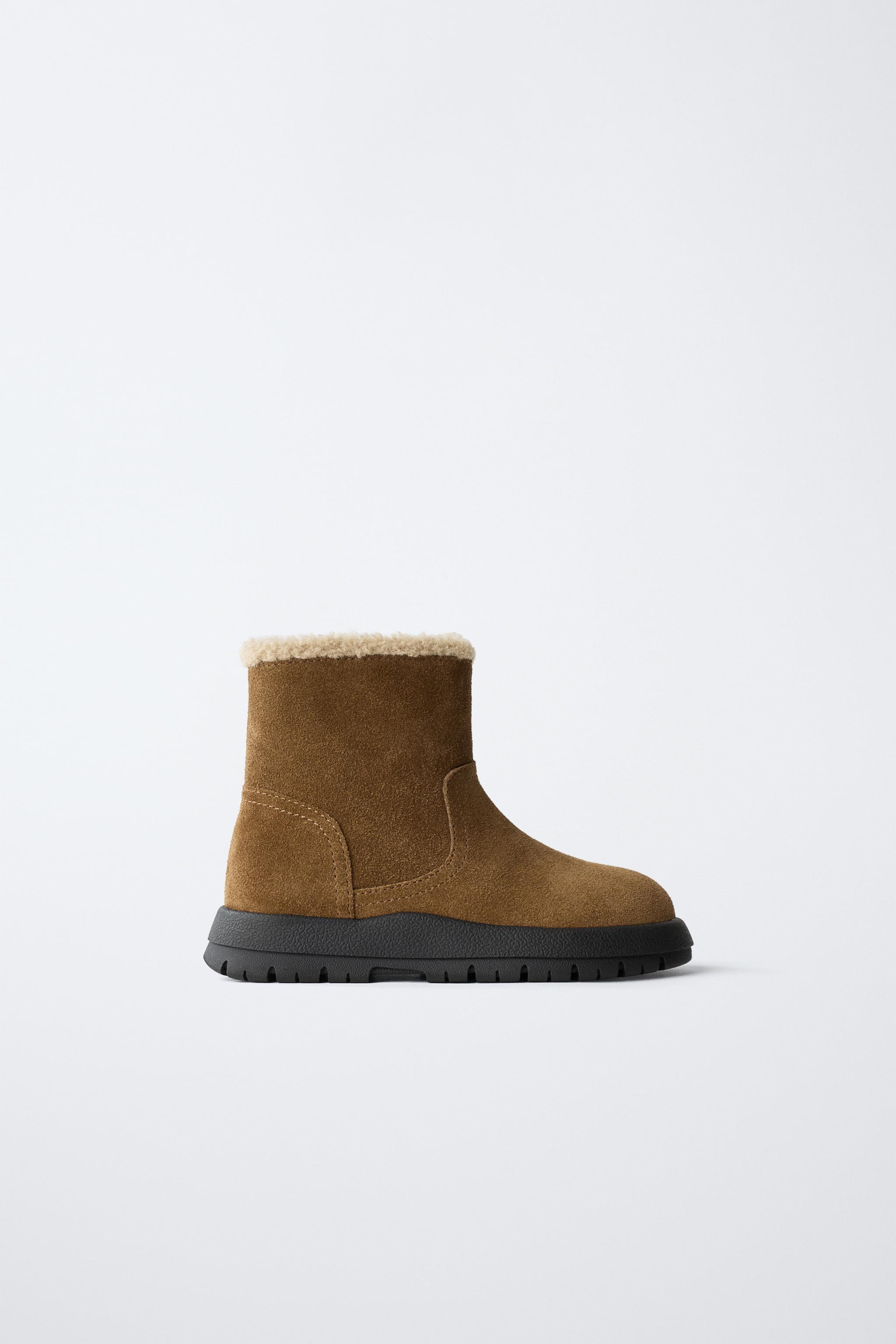 LINED LEATHER BOOTS | Zara US