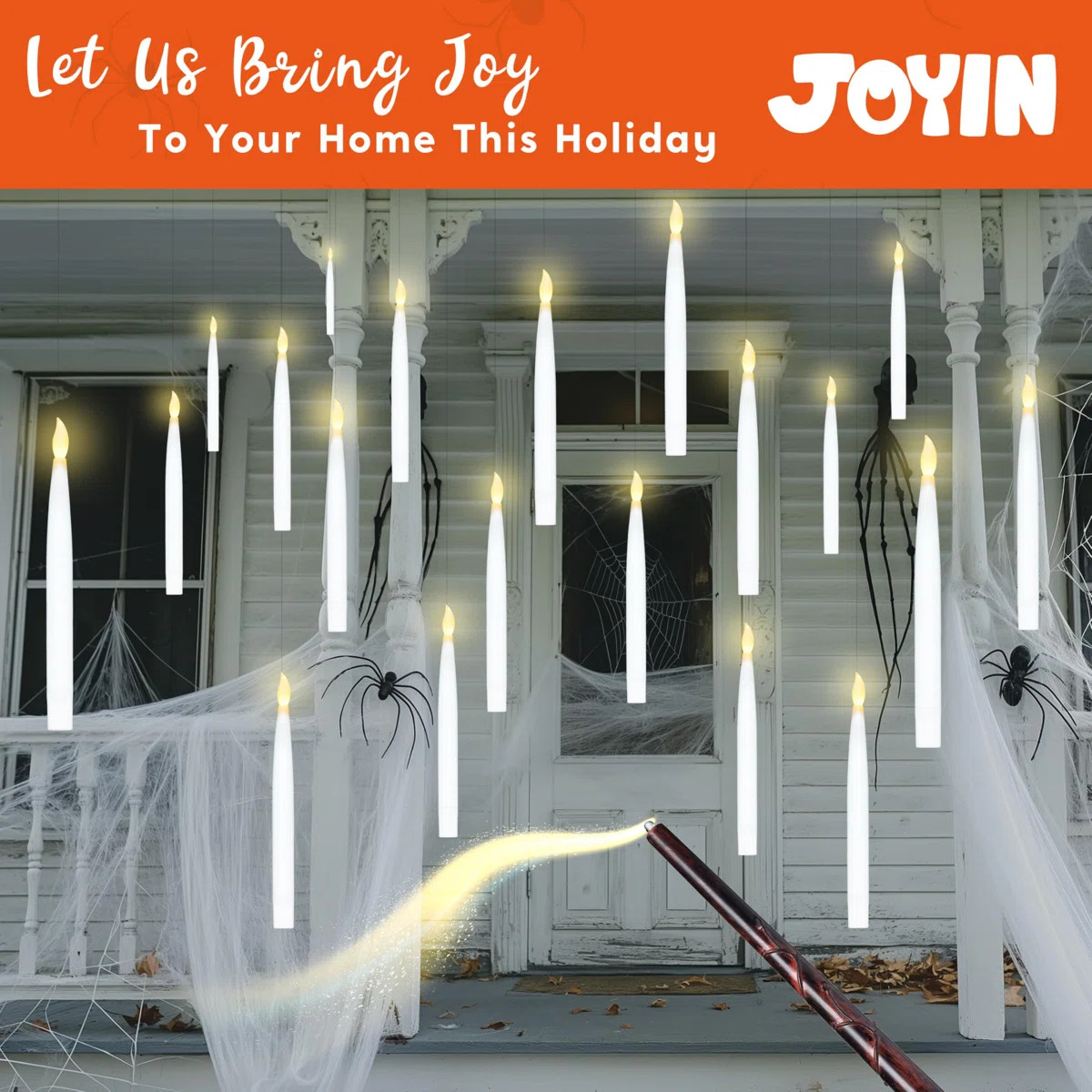 The Holiday Aisle® 20Pcs Halloween Floating Candles with Wand Remote Flickering | Wayfair | Wayfair North America