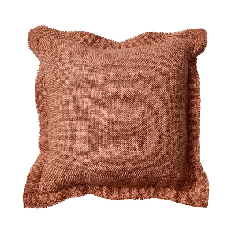 Better Homes & Gardens 20" x 20" Luxe Flange Polyester Decorative Pillow | Walmart (US)