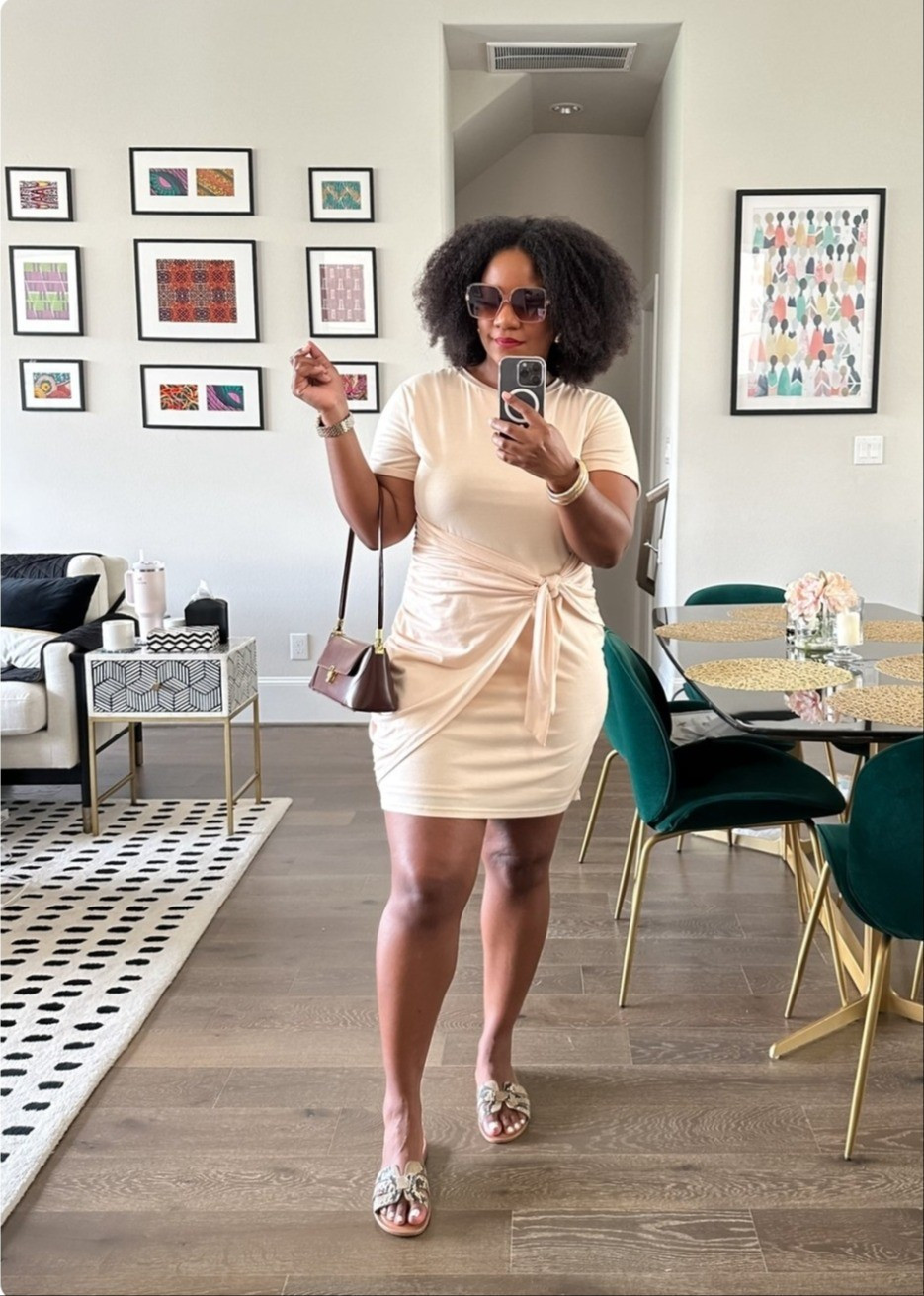 Today's #OOTD. I have this dress in two sizes. For this one Isized up for a looser fit, so wearing an XLDress with sleeves // casual dress // fall outfit // Amazonfinds // Amazon dress

#LTKMidsize #LTKootd #LTKOver40