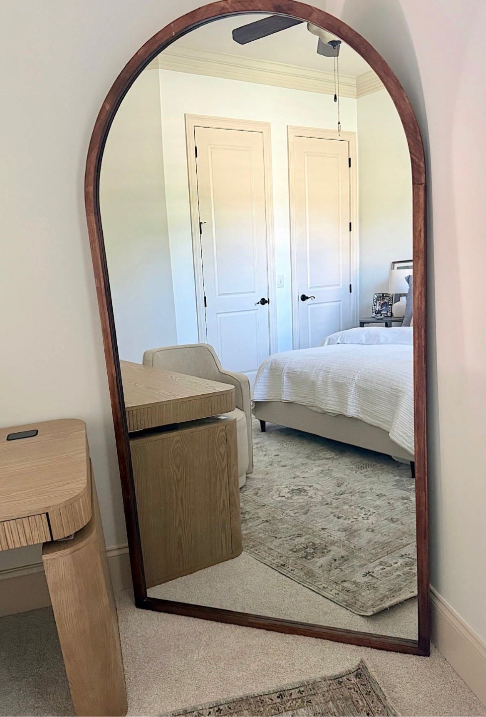 Our new floor-length mirror 
🤎
I love the antique-inspired look of this one! It adds such a pretty, collected feel to the room while still being practical for getting ready and checking your outfit.

#LTKdayinmylife #LTKmomlife #LTKHome