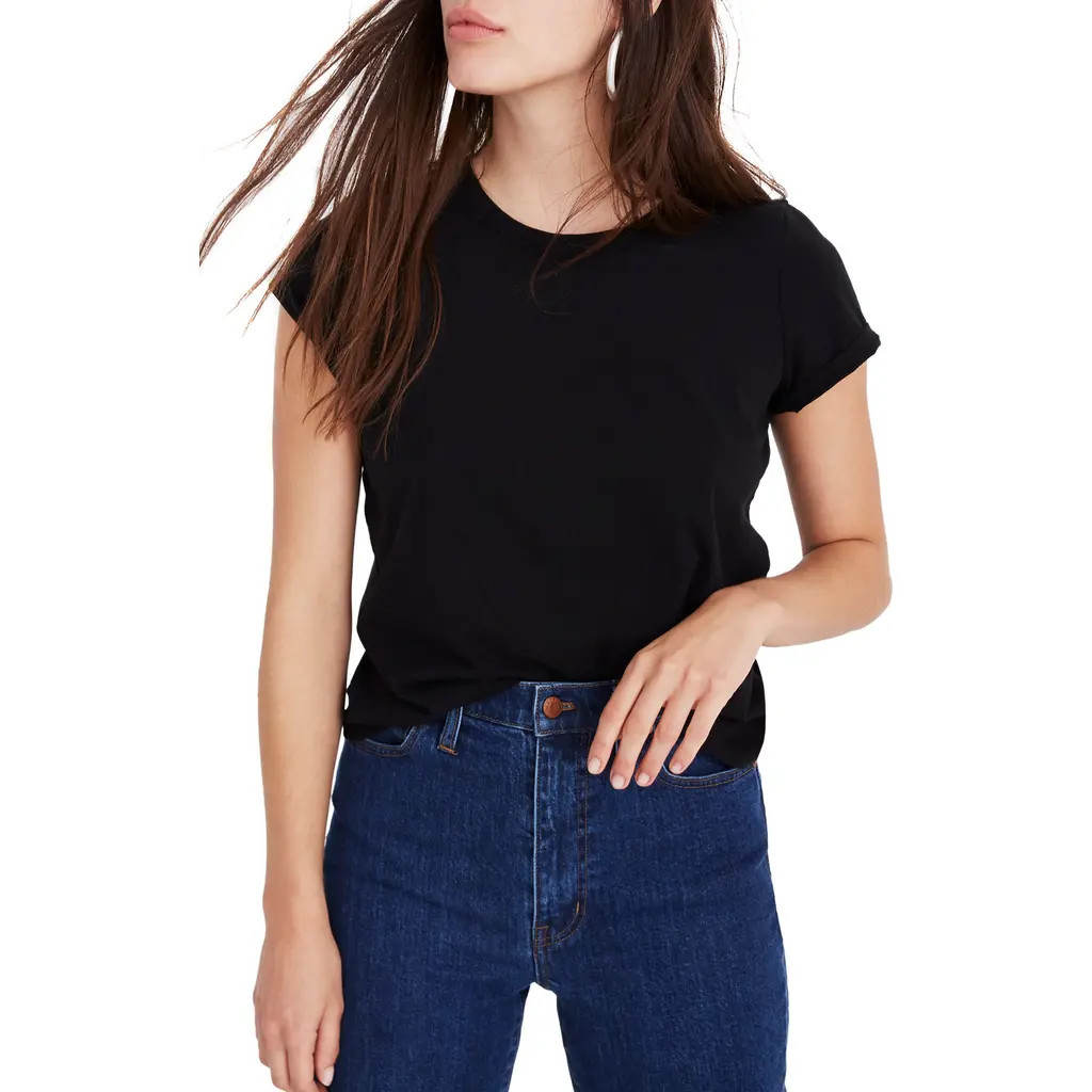 Madewell Northside Vintage Tee in True Black at Nordstrom, Size X-Large | Nordstrom