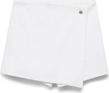 Faux Wrap Denim Skort | Nordstrom