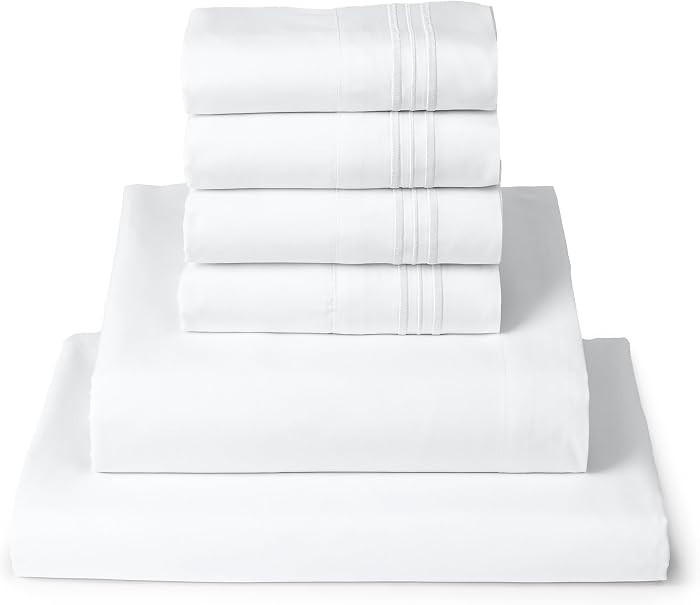 Mellanni Full Sheet Set - 6-Piece Iconic Collection Bedding | Amazon (US)