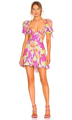 For Love & Lemons Mya Mini Dress in Pink from Revolve.com | Revolve Clothing (Global)