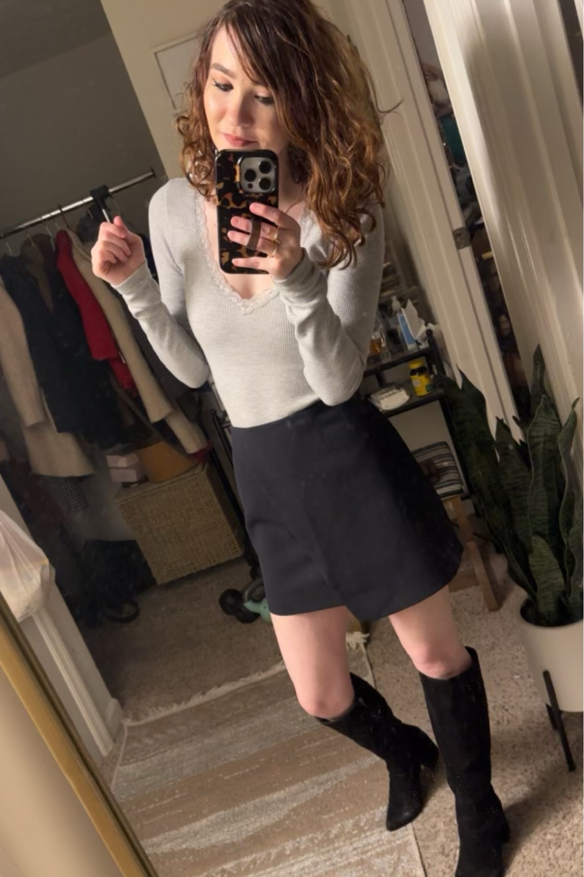 Black skort, cute for all seasons! Great for work outfits! Wearing size xxs and I’m 5’1 for reference! 

#LTKworkwear #LTKstyletip