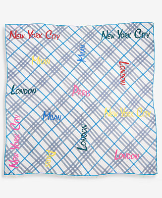 Women's Printed Satin Square Scarf, Macy's Exclusive- Molly Rogers Capsule Collection - Macy's | Macy's