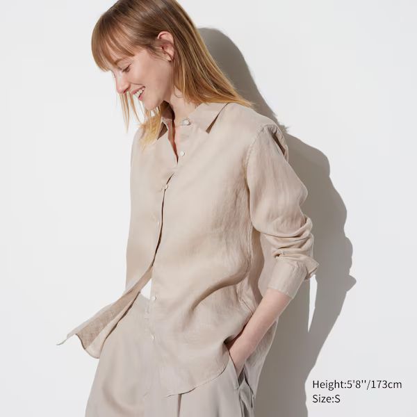 Premium Linen Long Sleeve Shirt | UNIQLO (US)