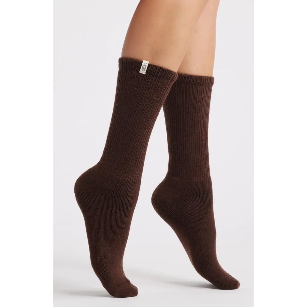 UGG(r) Shealy Cozy Crew Socks in Cola at Nordstrom | Nordstrom