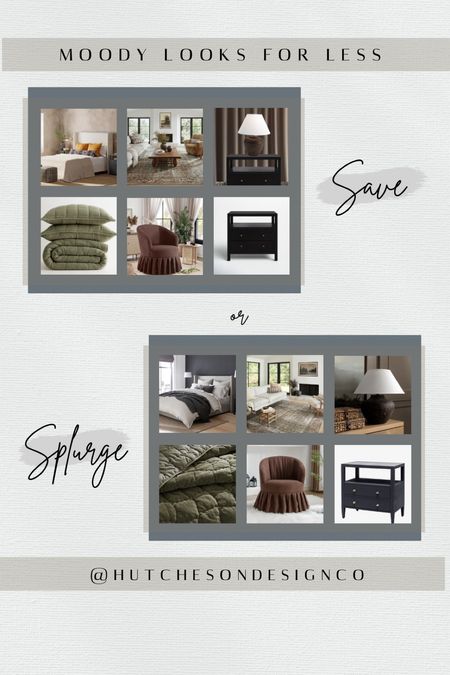 Curated this mood board a client looking for a fun, moody, guest bedroom space and found designer inspired items to help save a little money. We can help you achieve high end designer looks within a reasonable budget here at HD+C! 

#LTKhome #LTKfindsunder100 #LTKstyletip